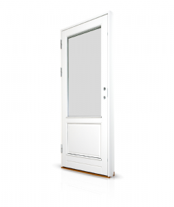 Facadedør med 1 glas og moderne energirude